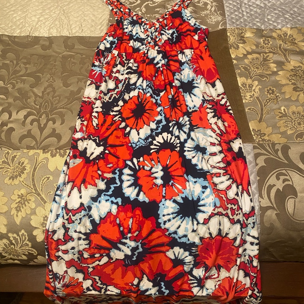 Red White & Blue Vibrant Maxi Dress - Picture 3 of 5
